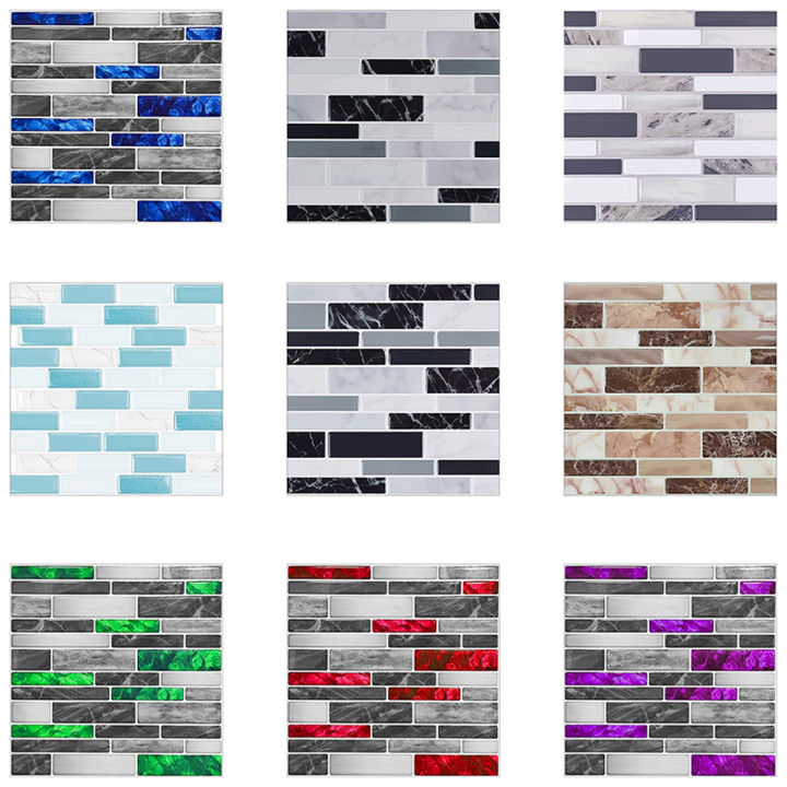 10pcs%20Flat%20Marble%20Mosaic%20Embossing%20Tiles%20Sticker%20Kitchen%20Bathroom%20Wall%20Decals%20Peel%20Stick%20Waterproof%20Tile%20Art%20Wallpaper%20-%20Image%206