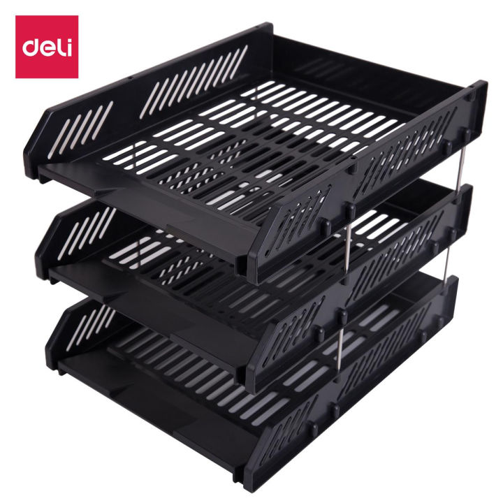 File Tray /Delli 9217ES 3-Compartment File Rack for Office Files/Letter ...