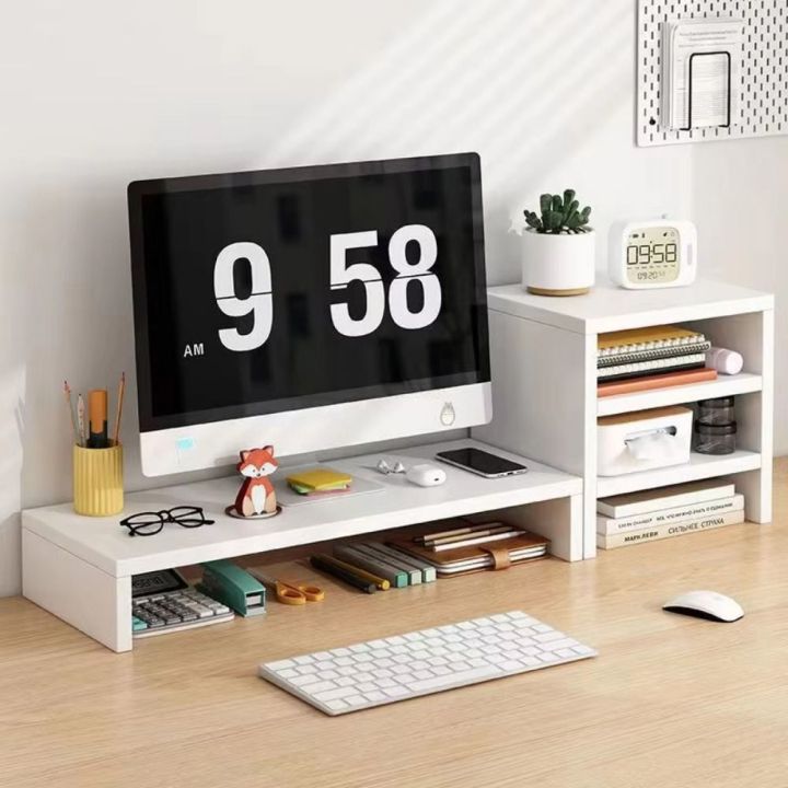 Multifunctional Stable Base Wood Desktop Computer Stand Eyesight ...