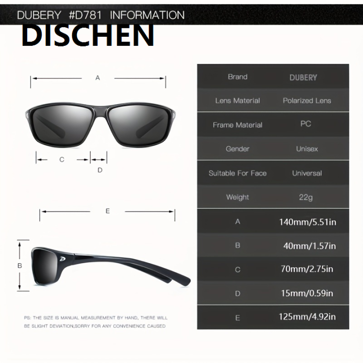 DISCHEN%20New%20style%20DUBERY%20Polarized%20UV400%20Protection%20Sunglasses%20For%20Men%20And%20Women%2010%20Colors%20Model%20135%20-%20Image%202