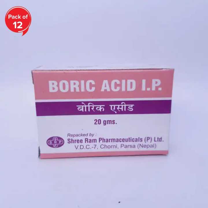 Pack of 12, Anti Cockroach Powder - Boric Acid 20g - Eliminate Entire Cockroach Family Pack Of 12