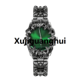 Xujiguanghui CARLIEN Gothic Claw Watch for Men – Unique Stainless Steel Wristwatch, Luminous Hands, Waterproof Quartz Movement, Futuristic Melting Style. 
