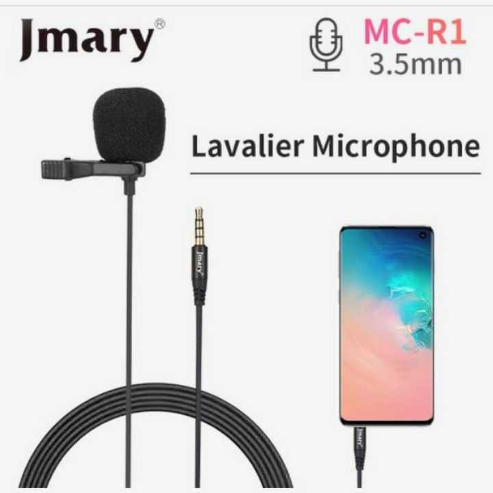 Jmary MC-R1 Lavalier Microphone Mic Clip On Kabel Jack 3.5 Vlog Zoom Recording