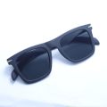 DV Matt Black Square Sunglasses For Men. 