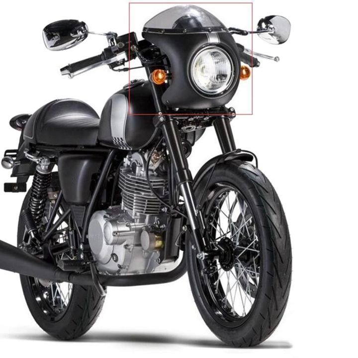 Motorcycle%20Front%20Headlight%20Fairing%20WindScreen%20Windshield%20Plastic%20Universal%20Cafe%20Racer%20Retro%20Headlight%20Wind%20Screen%20Black%20-%20Image%204
