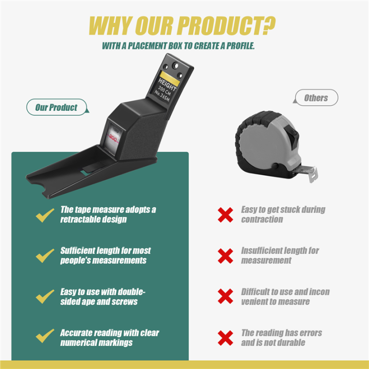 200Cm%20Stadiometer%20Black%20Wall%20Mounted%20Height%20Meter%20Growth%20Ruler%20-%20Image%202