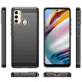 lthmy for Motorola Moto G60 Case Carbon Fiber TPU Soft Silicone Back Cover Armor Phone Case Casing. 