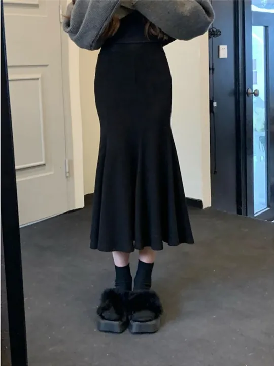 2023%20autumn%20and%20winter%20new%20mermaid%20skirt%20small%20design%20sense%20thin%20and%20slender%20high-waisted%20knitted%20hip%20skirt%20women%20-%20Image%204