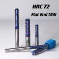 72HRC CNC Milling Tools Cutters Endmills 4 Flutes Flat Solid Carbide End Mill For Hard Quenched Steel nACo Coating Router Bit. 