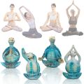 New with Non-Slip Base Yoga Sea Turtle Figurines Zen Ocean Theme Charm Resin Meditation Desk Statue Decor Table Shelf Sculptures Gifts for Women Turtle Lovers. 