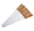 10pcs Stainless Steel BBQ Skewer Stick Barbecue Rod [ 30cm ]. 