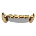 Hip Hop Teeth Set Top & Bottom Half Teeth Fangs Slim Grills Halloween. 