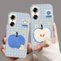 For Vivo V60 Lite V20 SE Pro S7 V23 V25 V27 V29 V30 V40 V50 Lite V21e V23e V25e V27e V29e V30e V40e V50e Blue Apple Bear Phone Case Soft Transparent Protective Cover. 
