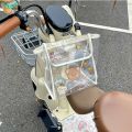 New Large Capacity Electric Car Hanging Bag Multifunction Transparent Bicycle Front Storage Bag Waterproof Portable Electric Bike Hanging Bag. 