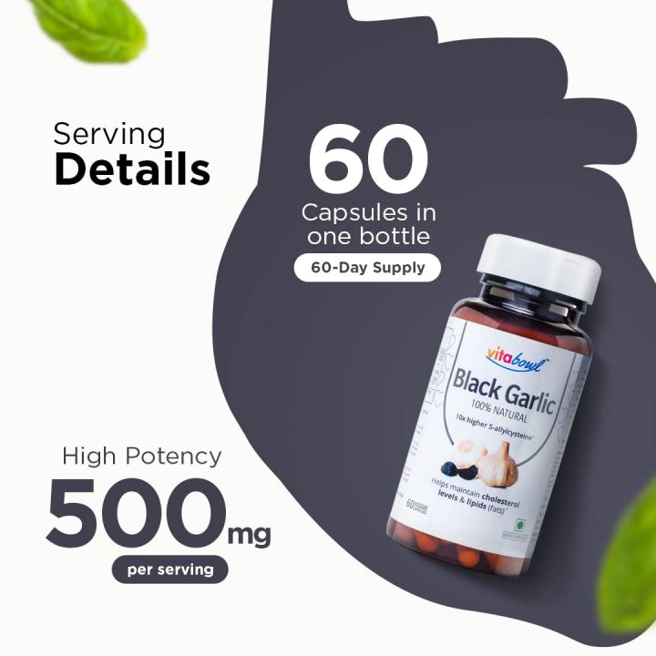 Vitabowl's%20100%25%20Natural%20Black%20Garlic%20Capsules%20with%2010x%20Higher%20S-allylcysteine%20-%2060%20Veg%20Capsules%20-%20Image%203