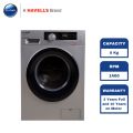 Havells Lloyd 8 Kg Fully Automatic Front Load Washing Machine, Silver | GLWMF80SX1. 