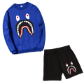 Bape Shark Summer Sweatshirt and Short Combo Unisex Set. 