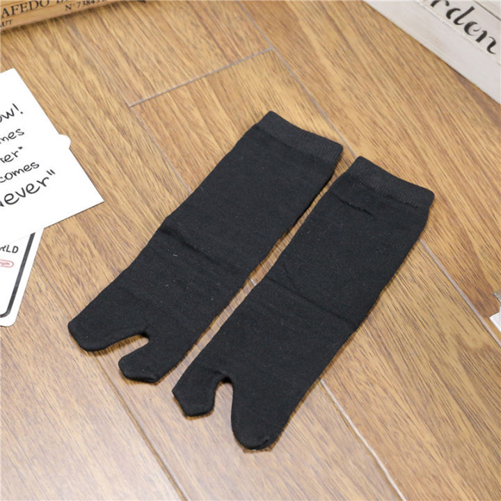 1Pairs Unisex Tabi Socks Comfy Two Toe Japanese Kimono Flip Flop Fiber Socks