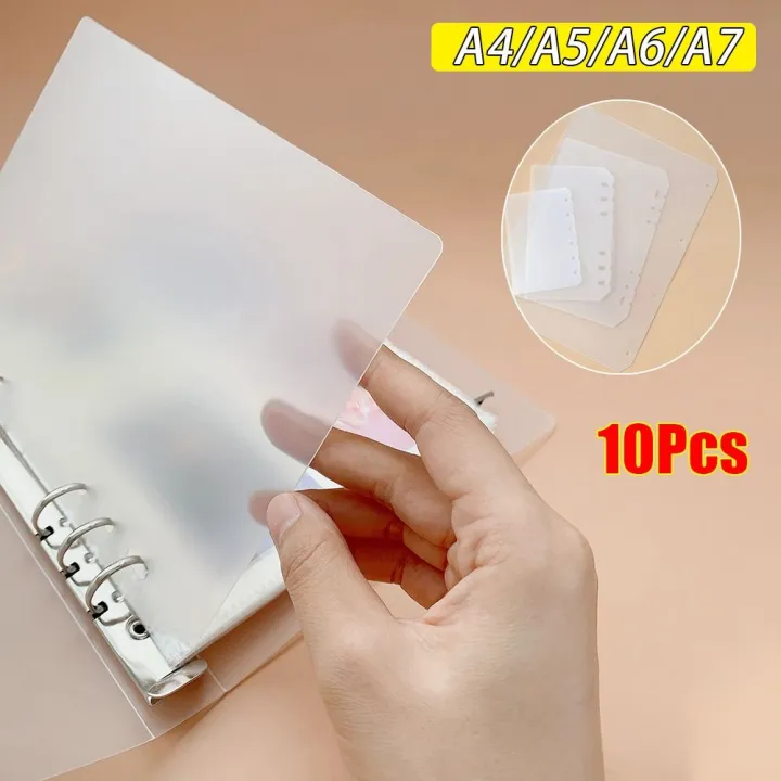 10Pcs%20Durable%20A4%20A5%20A6%20A7%20Notebook%20Divider%20Stationery%20Accessories%20Matte%20Inner%20Paper%20Separator%20Transparent%20PP%20Binder%20Organizer%20Baffle%20For%20Binder%20Planner%20-%20Image%204