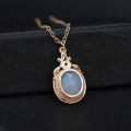 Opal Stone Pendant Locket/ Necklace- Lotus Handicrafts. 