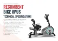 Body Gym Recumbent Magnus R2 Fitness Exercise Bike With 8 Level Magnetic Resistance | Stationary Gym cycle | exercise cycle for home use. 