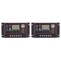 JINMY 2X 100A Solar Charge Controller Solar Panel Controller 12V 24V LCD Display Solar Panel Battery Regulator with USB Port. 