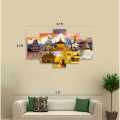 5 Panel Manipulated Heritage on Matte Canvas Cotton Print | HQ | S | Tightly Wrapped In Wooden Frame | Not stickers or No Forex Board. 