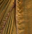 Latest Embroidered Bollywood Georgette Saree Gold color | Trendy Party & Festive Wear | Traditional Ethnic Fashion | Buy Online. 
