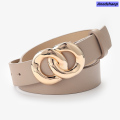 Anedshaop 【Hottest Trends】Fashion Golden Chain Buckle Black White Pink Women's Belt New style Decorative Jeans Dress Belts Luxury Strap Ondildo Off White Belt. 