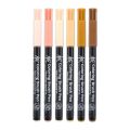 Sakura Koi Coloring Brush Pen Set Of 6 Portrait Shades/Skin Tones (XBR). 