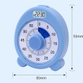 1 PCS Rechargeable Visual Timer with Clock and Night Light,60 Minute Countdown Timer ABS with Low Battery Reminder for Kids Adults. 