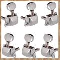 Kqueebee 6Pcs Semiclosed String Tuning Pegs Machine Heads Tuners 3L for Electric Acoustic Guitar Parts Replacement Accessories. 