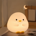 Duck Night Light, Cute Duck Lamp,Squishy Silicone Nightlight with 30 Minutes Timer, Rechargeable Bedside Lamp with Touch Easy Install Easy to Use. 