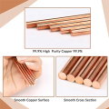 11.8 Inch Length Pure Copper Round Rod Bare Copper Metal Rod Solid Copper Rod Lathe Bar Stock (5 Pcs, 3 mm Dia). 