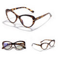 Blue Ray Cut Animal Print Cat Eye Trendy Computer glasses For Unisex. 