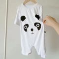 Baby Cartoon Print Summer Cloths: Baby pajamas, Summer Wears. Cute Animal Design Kids Cloths: Children One-piece pajamas. 