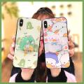 Rotatable stand phone lens protection Phone Case For iphone XS max Fashion Design TPU drift sand Back Cover Anti-knock. 