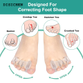 DISICHEN Affordable 1Pair Gel Hard Silicone Toe Finger Separator 3 Hole Hallux Valgus Orthopedic Spacers Bunion Overlapping Hammer Foot Corrector. 