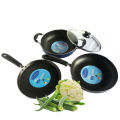DeviDayal 4 PIece Non Stick Cookware Set ( Kadai + Frying Pan + Dosa Tawa + Temperate Glass Lid ). 