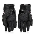 Pro-Biker Skid-Proof Full Finger Motorcycle Racing Gloves One Pair ( Black ) | Good Quality Bike Gloves WIth Knuckle Protection. 