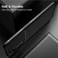 Lenuo for Realme 6 Pro Case Silicone Matte Carbon Fiber Back Cover. 