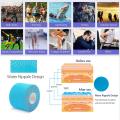 Latex Free Breathable Kinesiology Tape For Muscle Support - 5M x 5cm | Immediate Pain Relief Kinesiology Tape. 