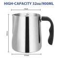 1 PCS 32oz Wax Melting Pot with Pouring Spout and Heat-Resistant Handle Silver for Candle Making. 