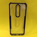 Oppo F11 /Oppo F11 Pro Cover (Same Size) Clear Transparent Black Bumper  Cover Case -Non Yellowing. 