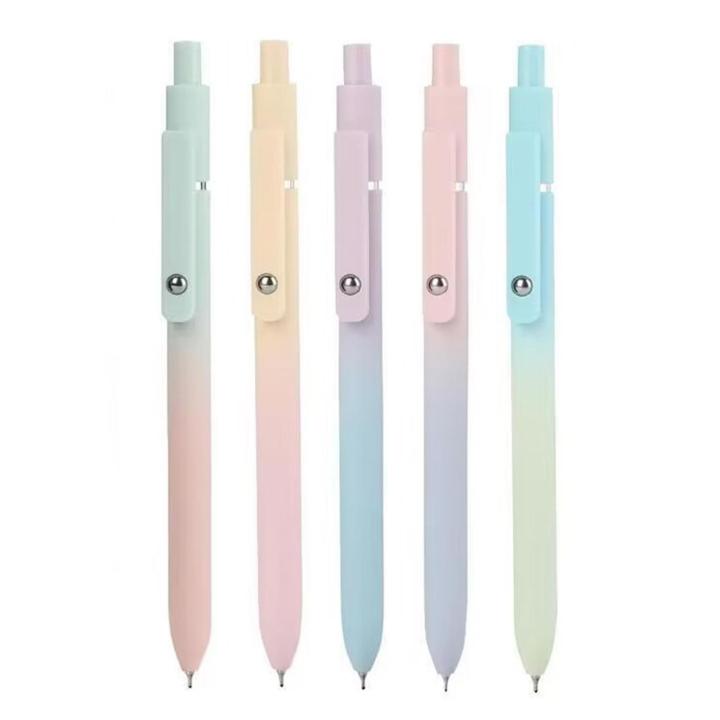 Professional Writing Pens 5pcs Quick Dry Gel Pen Set 0.5mm Fine Point Black Ink Pens for Smooth Writing Comfortable Grip for Notes