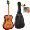 Givsun 150 Acoustic Guitar Glossy Sun Brust Colour, Comes With Guitar Bag, 1 Set Guitar String And 2 Alice Guitar Picks. 