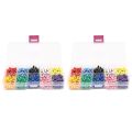fasdaga 2000 Pieces 1/8 Inch Map Push Pins Map Tacks with Round Heads and Steel Needle Points 10 Colors (Each Color 200 PCS). 