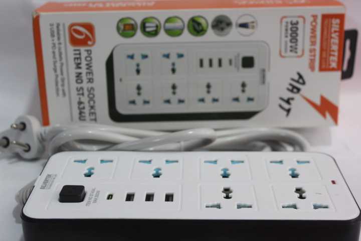 Silvertek%203000W%20Heavy%20Extension%20Cord%20With%206%20Outlets%20Power%20Strip%20,%203%20USB%20+%20PD%20&%20Surge%20Protection%20Multiplug%203M%20Cable%20-%20Image%203