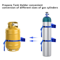 Multi-Pack Propane Cylinder Holder with Wall Bracket, Safety Band, and Screws Included, Set of 3. 