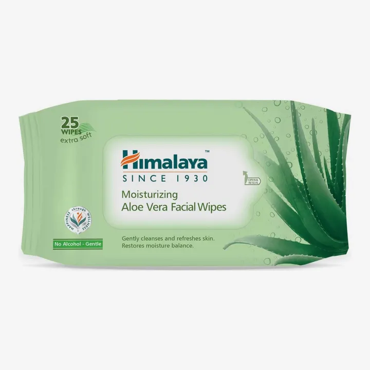 Himalaya Moisturising Aloe Vera Facial Wipes 25 pcs